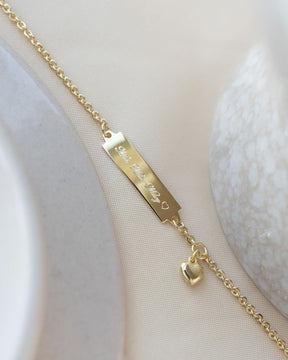 Engraving bracelet engraving plate heart