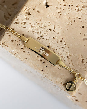 Gravurarmband Gravurplatte Babyfüße