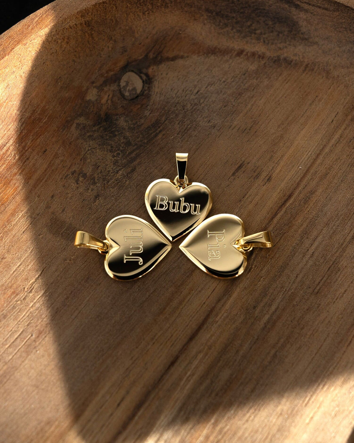 Hart ketting graveerplaatje hanger 15mm