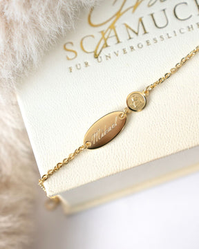 Gravurarmband Gravurplatte Schutzengel