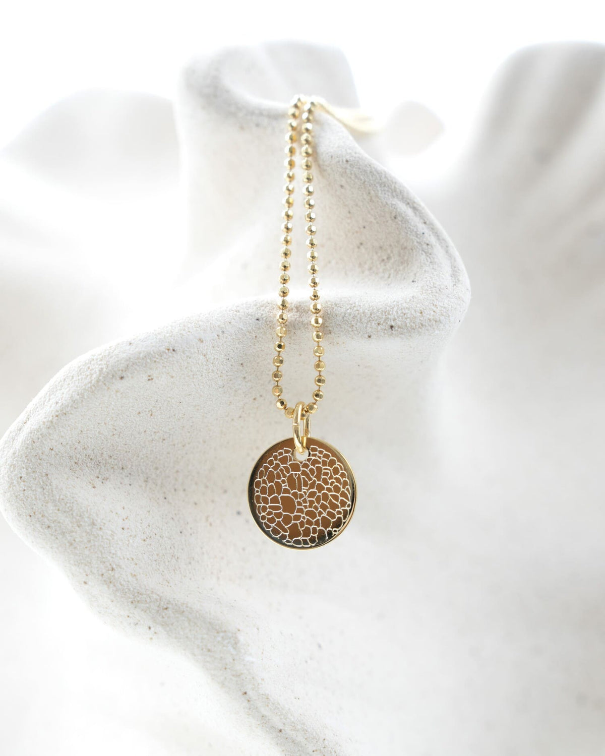 Engraving plates necklace pendant round 14mm