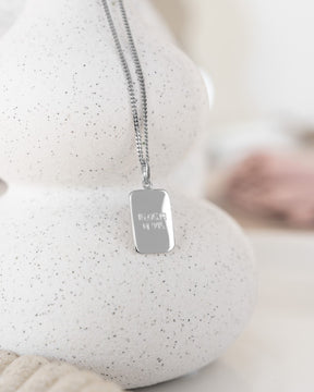 Gravurplatten Halskette Anhänger Eckig