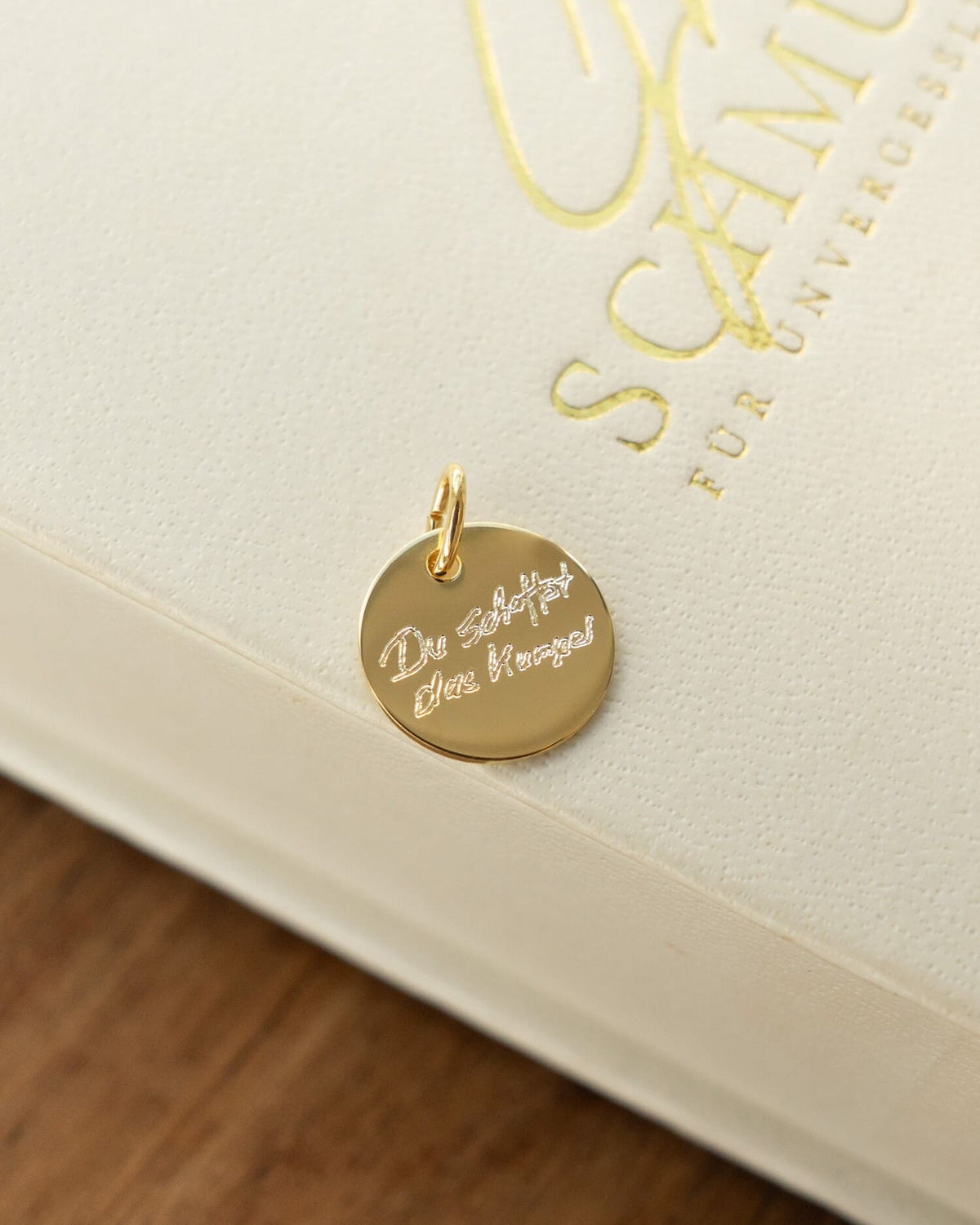 Engraving plates necklace pendant round 14mm