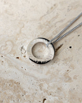 Ring Halskette Gravurplatte Anhänger