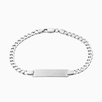 Gravurarmbänder Herren 925 Silber Rhodiniert