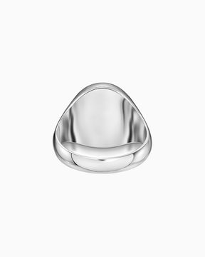 Signetring ovaal geborsteld