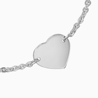 Hart graveerarmbanden voor kinderen/baby's - 925 zilver gerhodineerd