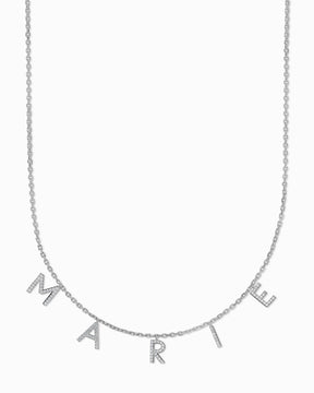 Namenskette / Buchstaben Halskette Zirkonia