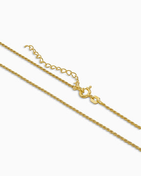 Kordelkette 925 Silber 18 Karat Vergoldet 1,20mm