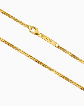 Gepantserde ketting 925 zilver 18 karaat verguld 2,40 mm