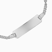 Klassische Identgravurarmbänder Kinder/Babies - 925 Silber Rhodiniert