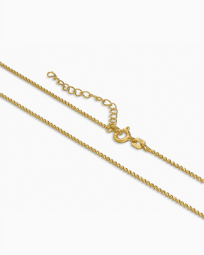 Kugelkette 925 Silber 18 Karat Vergoldet 1,20mm
