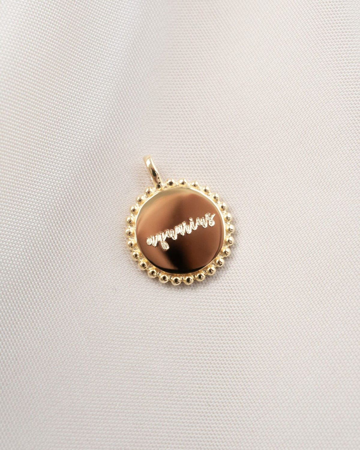 Engraving plates necklace pendant round 14mm