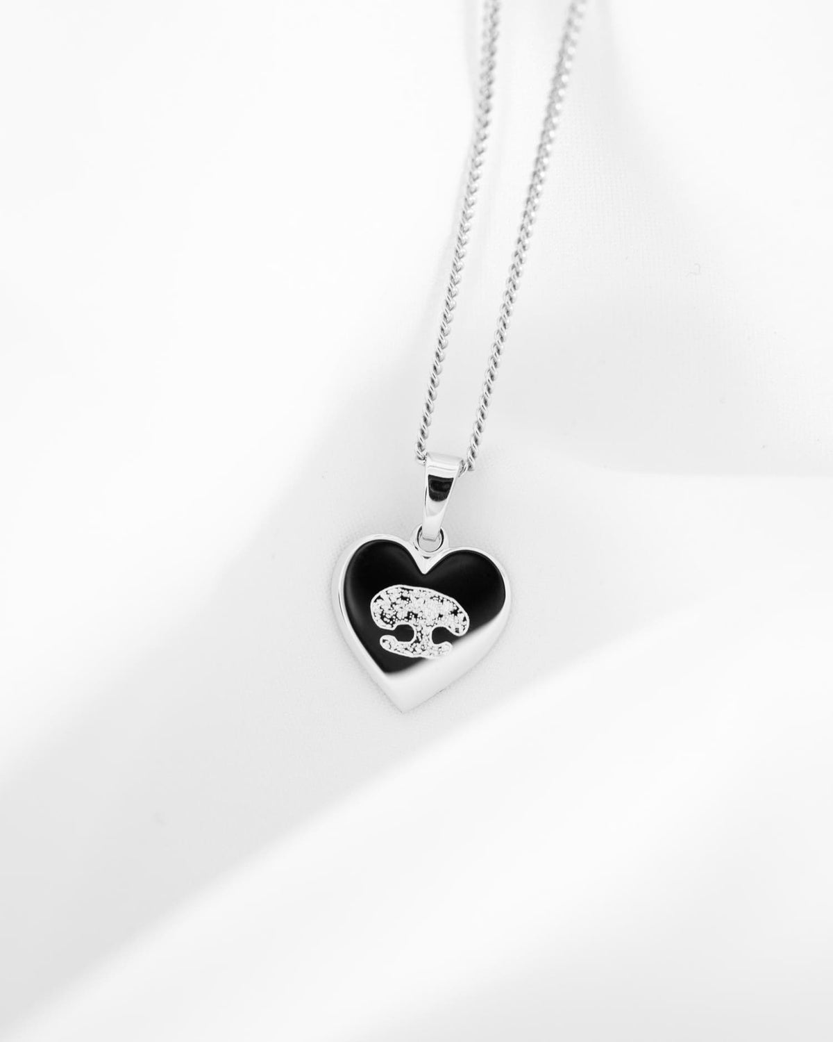 Nose print heart necklace engraving plate pendant 12mm