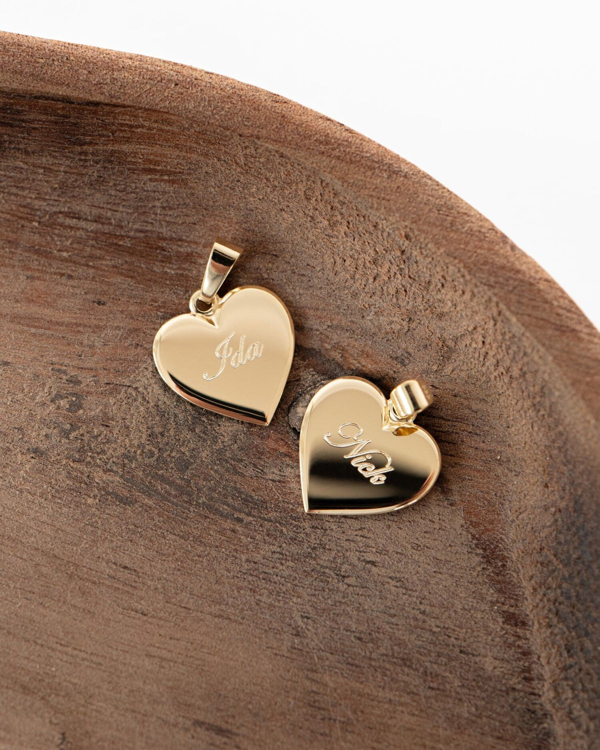 Hart ketting graveerplaatje hanger 15mm