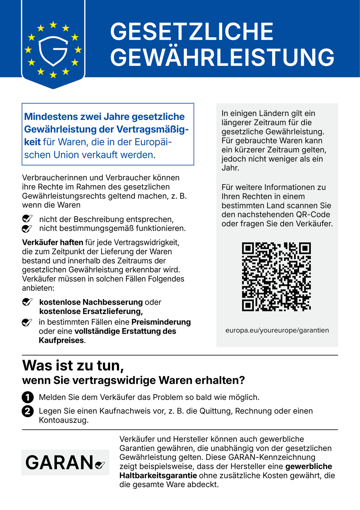 German: Hier findest du die offizielle EU-Mitteilung zu deinem gesetzlichen Gewährleistungsrecht.
