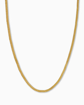 Gepantserde ketting 925 zilver 18 karaat verguld 1.40mm