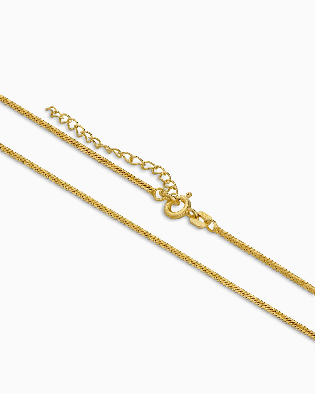 Gepantserde ketting 925 zilver 18 karaat verguld 1.40mm