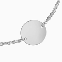 Runde Gravurarmbänder Kinder/Babies - 925 Silber Rhodiniert