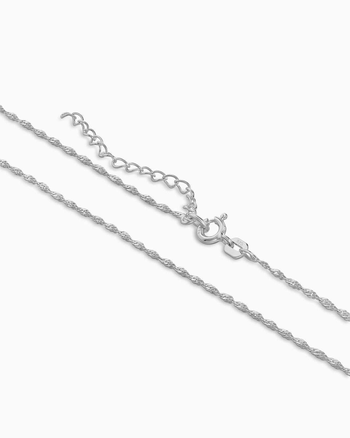 Singapurkette 925 Silber Rhodiniert 1,20mm