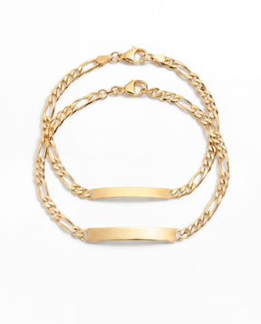 Partner Armbänder Gravurarmband Figaro